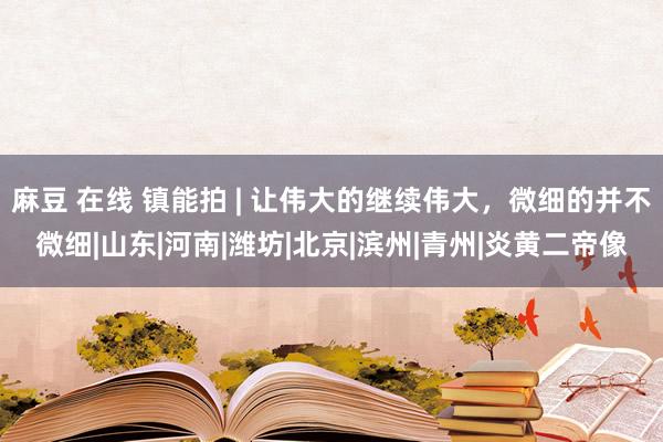 麻豆 在线 镇能拍 | 让伟大的继续伟大，微细的并不微细|山东|河南|潍坊|北京|滨州|青州|炎黄二帝像