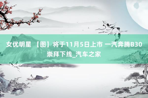 女优明星 【图】将于11月5日上市 一汽奔腾B30崇拜下线_汽车之家