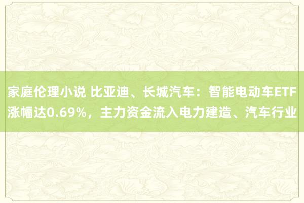 家庭伦理小说 比亚迪、长城汽车：智能电动车ETF涨幅达0.69%，主力资金流入电力建造、汽车行业