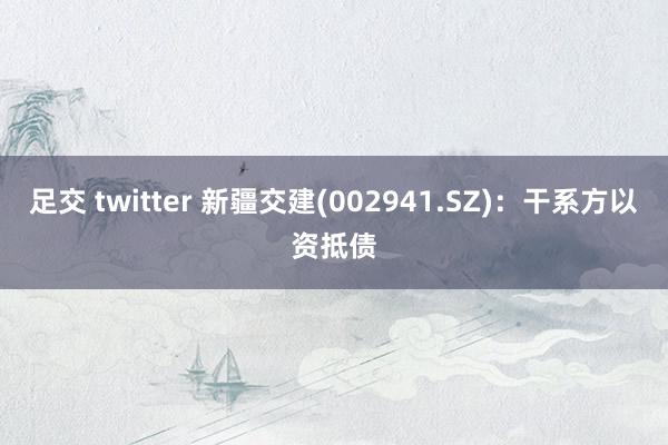 足交 twitter 新疆交建(002941.SZ)：干系方以资抵债